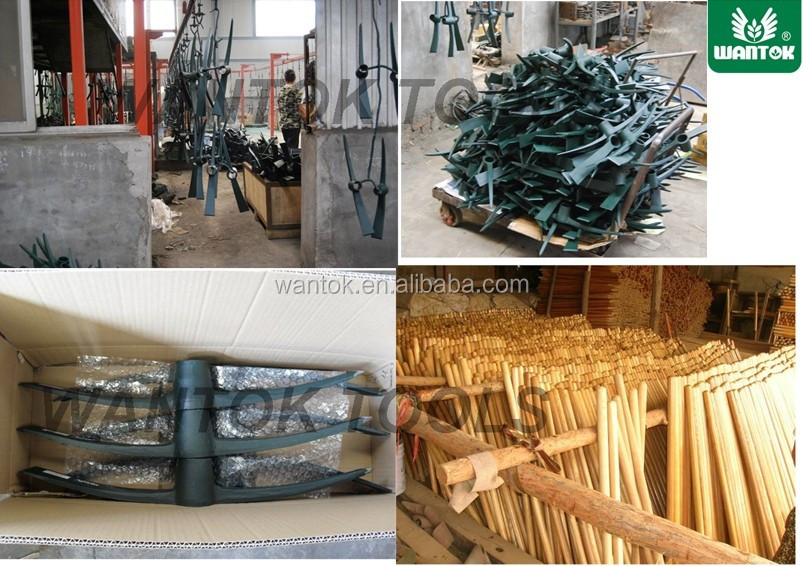 Technics One Piece Drop Forged Grade DIY 2KG P410 Round Eye Pickaxe Mattock Steel Pick