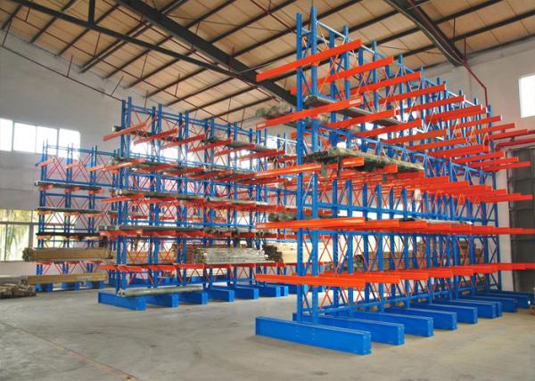 Customized Adjustable Cantilever Racking System Two Side Strong Load Capacity