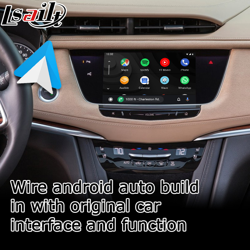 Wireless carplay CUE system Cadillac XT5 Android auto youtube play video interface by Lsailt Navihome