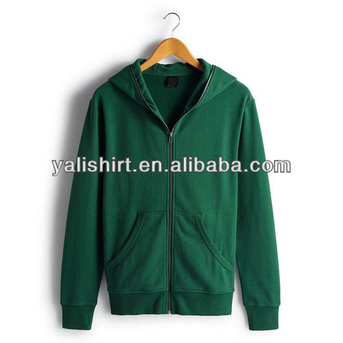 Hot sell custom plain full face zip hoodie for women
