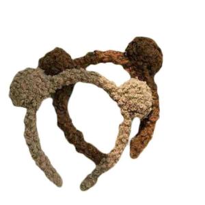 Wholesale Female Antislip Bear Ear Plush Hairpin Face Washing Plush Headband from china suppliers