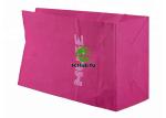 Full Color Biodegradable Kraft Paper Shopping Bags Cardboard Inserted Bottom