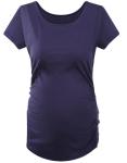 Scoop Neck Short Sleeve Maternity T Shirt / White Maternity Wear Tops Soft
