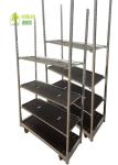 Hand Flower Danish Container Cart Hot Galvanizing RUBBER Wheel