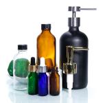 50ml 100ml Mini Amber Glass Lotion Bottles Soap Dispenser Bulk