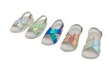Printed Injection Open Toe Mirror Flat Summer Sandal