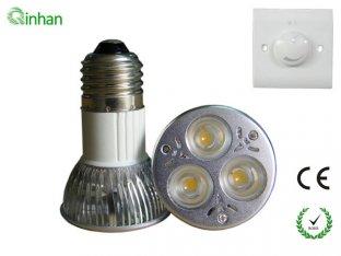 Professional E27 / GU10 3W AC100 - 240V Dimmable LED Spotlight QH-E27DS-1W3