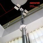 3.8m vehicle roof mount pneumatic telescopic mast light tower for fire tenders/