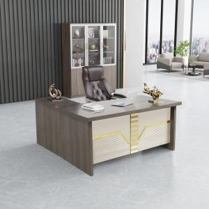 Wholesale Luxury Wooden Modern Executive Work Table Extendable For Boss Office ODM from china suppliers