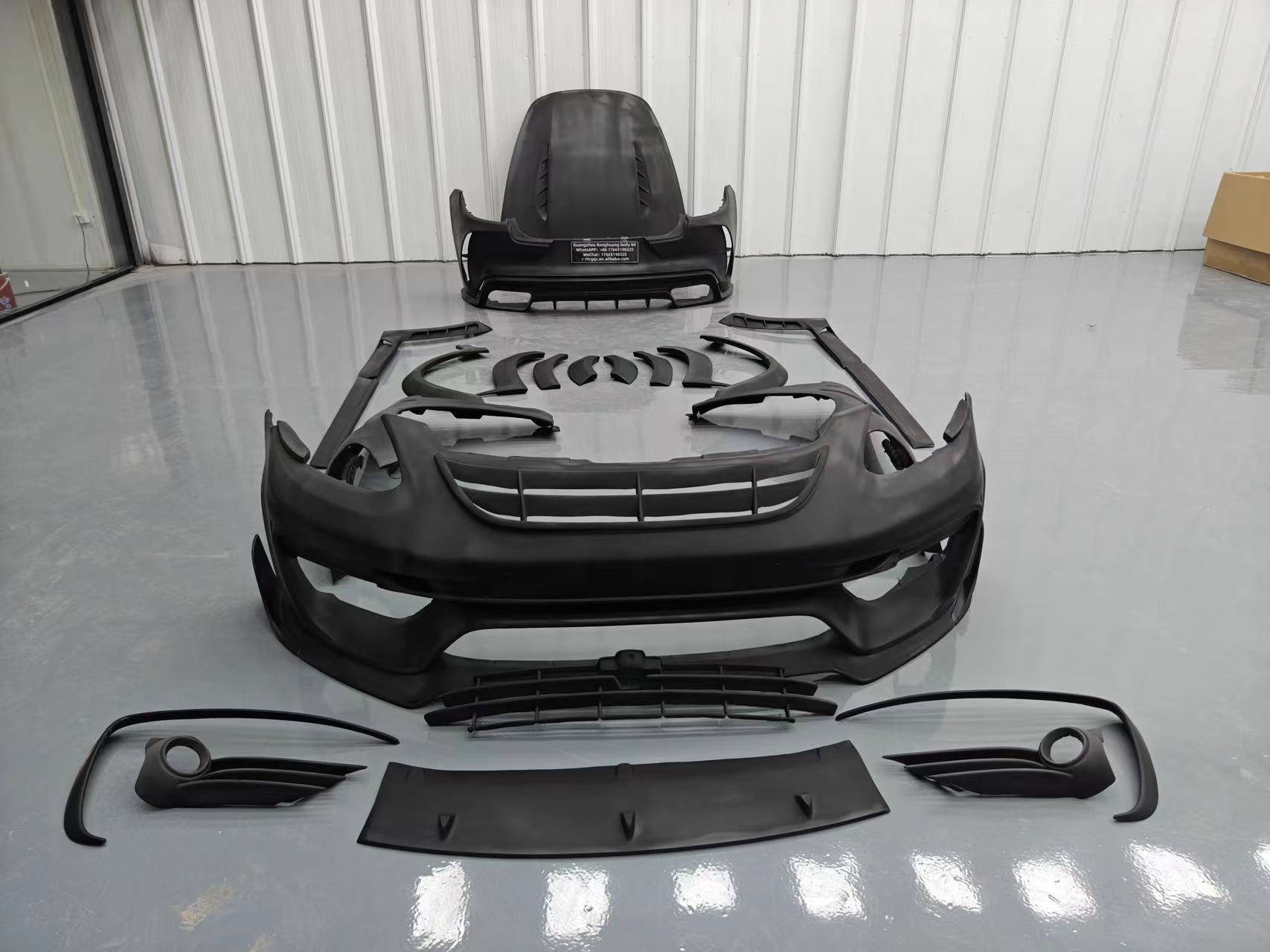 MSY Panamera 971 Body Kit Red Carbon Fiber Replace Front Bumper Spoiler Widebody Kit