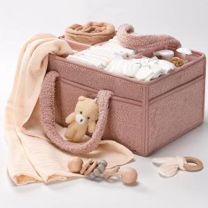 Wholesale Sherpa Exterior Baby Diaper Caddy Organizer for Changing Table from china suppliers