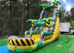 Air Blow Commercial Inflatable Water Slides 0.55mm PVC Tarpaulin Material