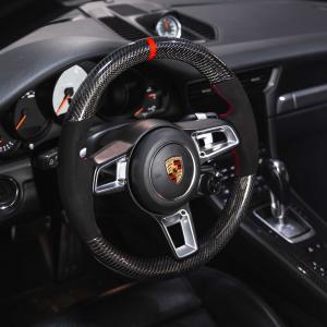 China Porsche Series Carbon Fiber Steering Wheel Modification Race Inspired With Shift Paddles on sale