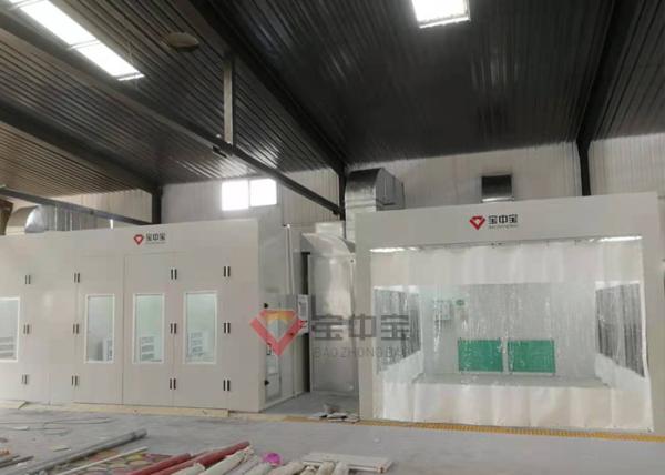 Preparation Room For Luxury Car Infrared Light Heating Car Repair Line Prep