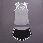 CPG Global Women 2017 Breathable Spring Summer Quick Dry 2 Pieces Set Sports Top