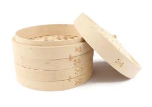 Wholesale Custom Dim Sum Bamboo Steamers , Two Tier Bamboo Steamer Kitchen from china suppliers