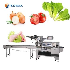 Wholesale Plastic Packaging Material Automatic Romaine Lettuce Flow Type Pillow Packing Machine from china suppliers