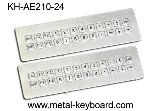 Vandal resistant Industrial Metal Keyboard , IP65 ss keyboard Water proof long