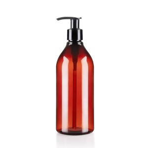 Wholesale 400ML Amber Plastic Pump Bottles For Shampoo High End Healthy Material from china suppliers