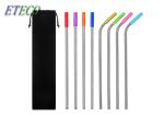 FDA Reusable Metal Straws Short , 8.5" Stainless Steel Reusable Drinking Straws