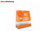 Flat Bottom Pet Food Packaging Bags Zipper Top Clear Window Customized Logo For