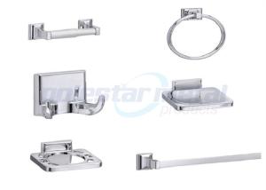 Wholesale ISO Bathroom Hardware Accessories , 6 Pcs Polished Chrome Bath Hardware Set from china suppliers