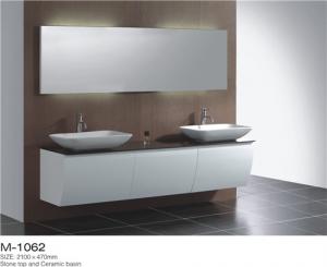 China Wall Mounted Double Sink Bathroom Vanity Stable Mould Resistant Customized Color on sale
