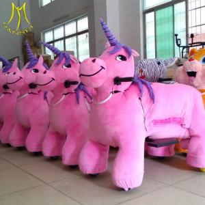 Wholesale Hansel birthday parties indoor ride kids plush motorized unicorn zoo riders from china suppliers