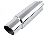 3" Inlet Stainless Steel Exhaust Muffler 4" Outlet 18.5" Total Length