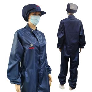 Wholesale Zipper Closure Mandarin Collar ESD Coverall Suit Compliant To ANSI/ESD S20.20 Standards from china suppliers