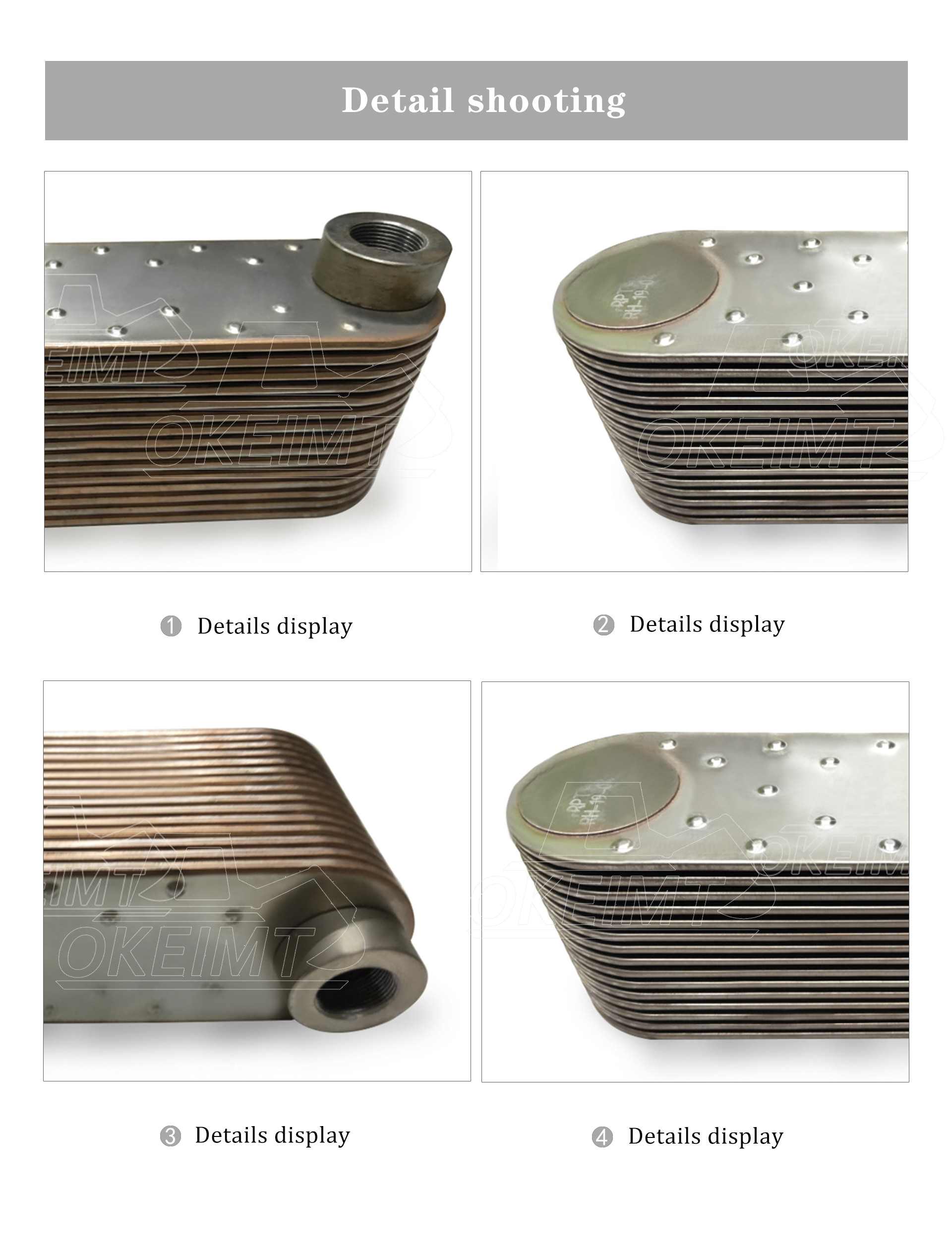 Engine Oil Cooler D7D-15P or D7D Excavator Oil Cooler Core Radiator Core For Deutz EC240 EC290 20715681