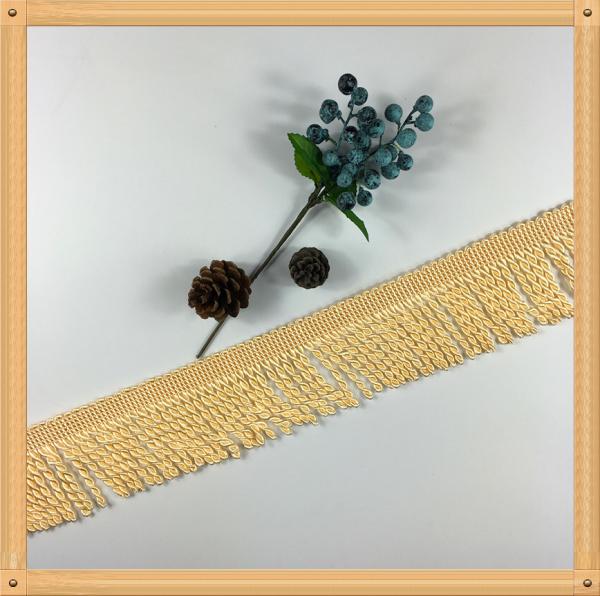 High Quality Polyester Brown Bullion Tassel Brush Trimming fringe Used For Sofa