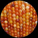 Multi-color Round Cut Gemstone Beads Yellow Blue Striped Agate for DIY Jewelry