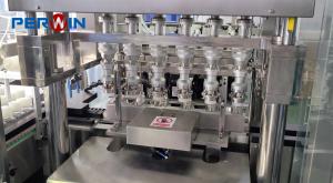 Wholesale PLC Touch Screen Controlled Media Filling Machine Easy Operation Conveyor Belt Included from china suppliers
