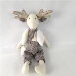 Children Gift Christmas Soft Toys Plush Animal Cuddly White Christmas Moose Toy