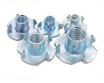 Carbon Steel Zinc Pronged Tee Nut M12 UNC Thread Insert