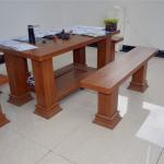 Wooden Grain Classic Aluminum Chair Eco Friendly Waterpoof Furniture