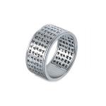 Wmoen's Men's Band Ring Sterling Silver Chinese Words Vintage Silver Ring