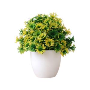 China Lightweight Small Potted Artificial Flowers Plastic Bonsai Plants on sale