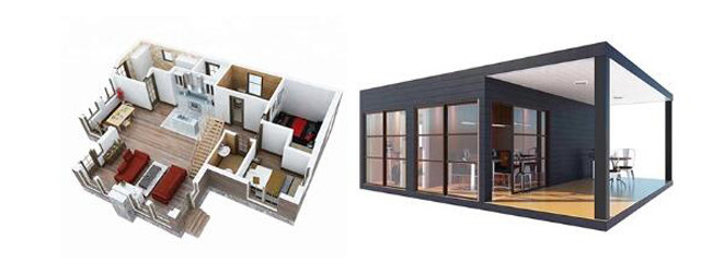 Modern Light Steel Prefab House With Basement / High Rise Light Steel Villa House