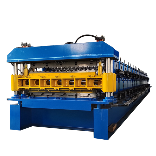 Double layer roofing sheet machine