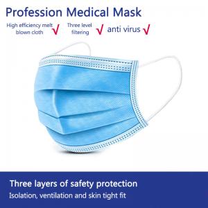 Medical Surgical Face Mask Anti 2019-nCoV Steriliz Eo Meltblown Non-woven With CE Certificate