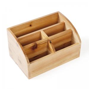 China Hygiene Wooden Desktop Organiser Storage Case Cosmetic Boxes on sale