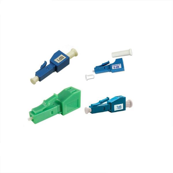 LC APC Singlemode Plug Type 15db Fiber Optic Attenuator