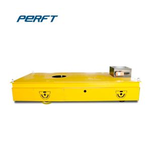 Wholesale Rubber Wheel Battery Power Material Handling Rail Transfer Cart Flat Trolley from china suppliers