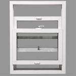 Aluminum Glass Automatic Vertical Sliding Double Hung Windows For Hanging