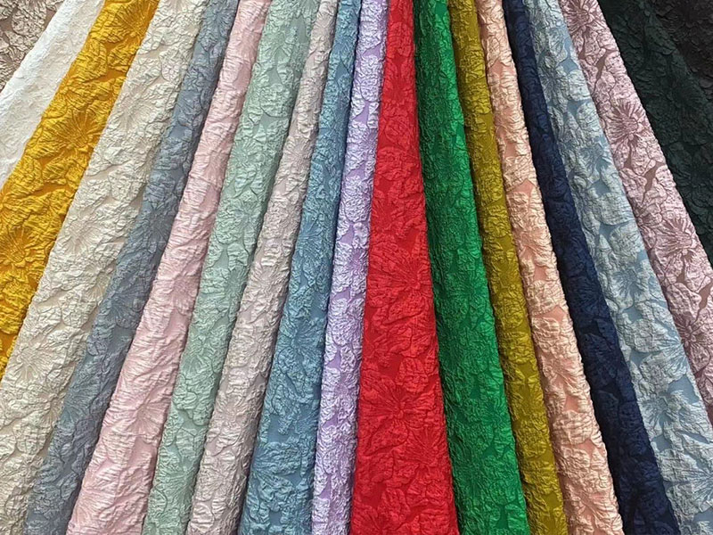 190-200gsm Stretch Embossed Jacquard Fabric Polyester Upholstery Material