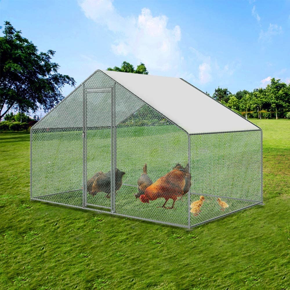 Sun Protection PE Coating 6.7x13ft Chicken Run Kennel