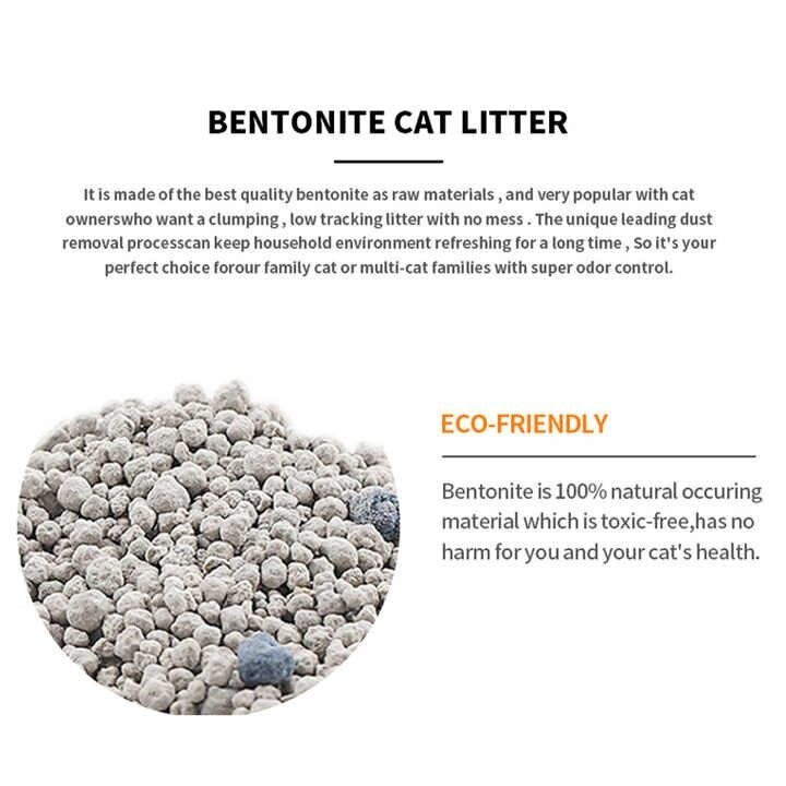 Sustainable Deodorizer Bentonite Cat Litter Sand Dust Free Super Absorbency