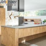 Customized Color Plywood Kitchen Cabinet Fronts In White Wood Laminated Modern